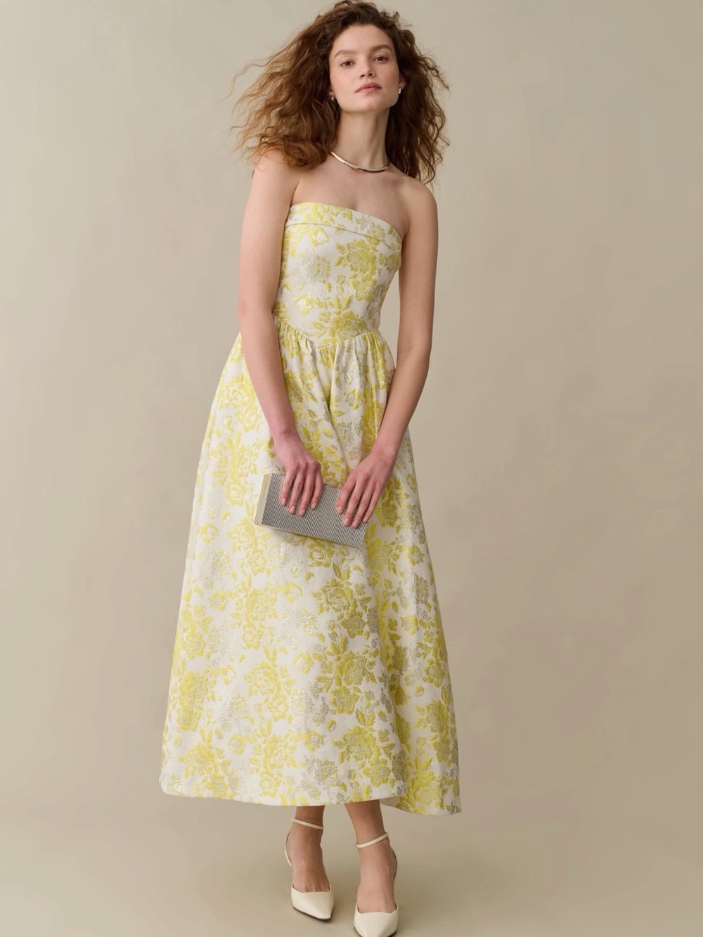 o.p.t
Sena Dress Canary brocade